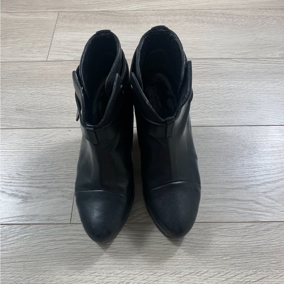 RAG & BONE Harrow Black Leather Ankle Boots - Picture 3 of 13